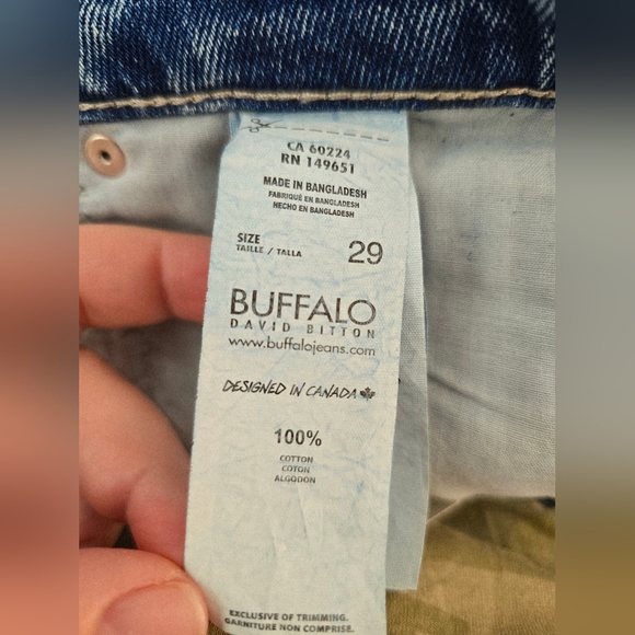 BUFFALO Alecia High Rise Vintage Denim Wide-Leg Jeans Cotton Size 29 - Picture 6 of 8